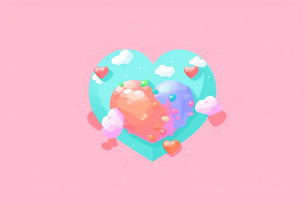 Heart creativity cartoon balloon.