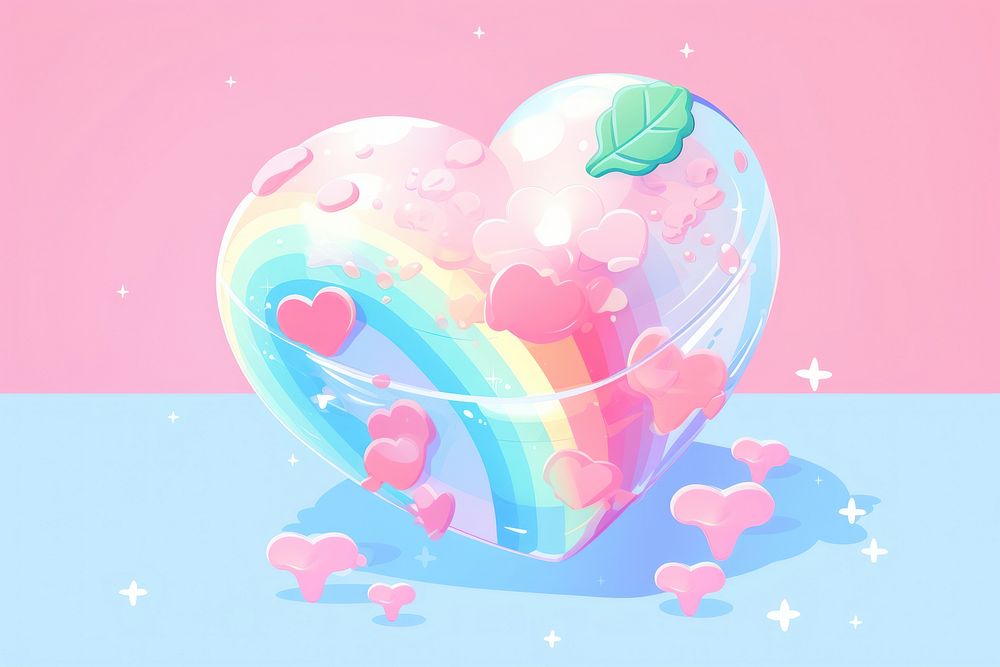 Heart candy creativity lollipop.