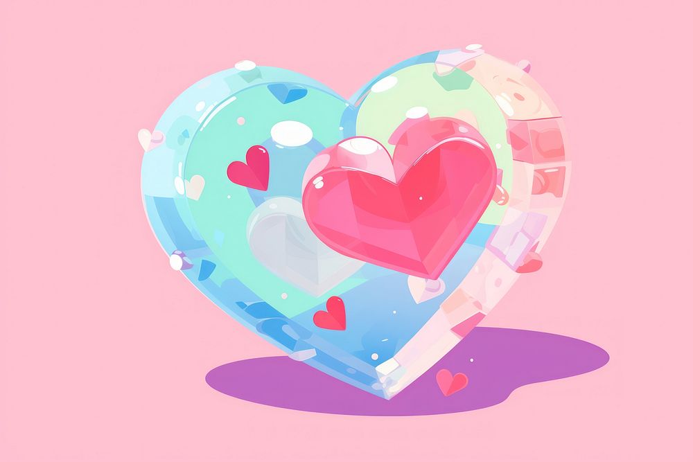 Heart candy creativity cartoon.