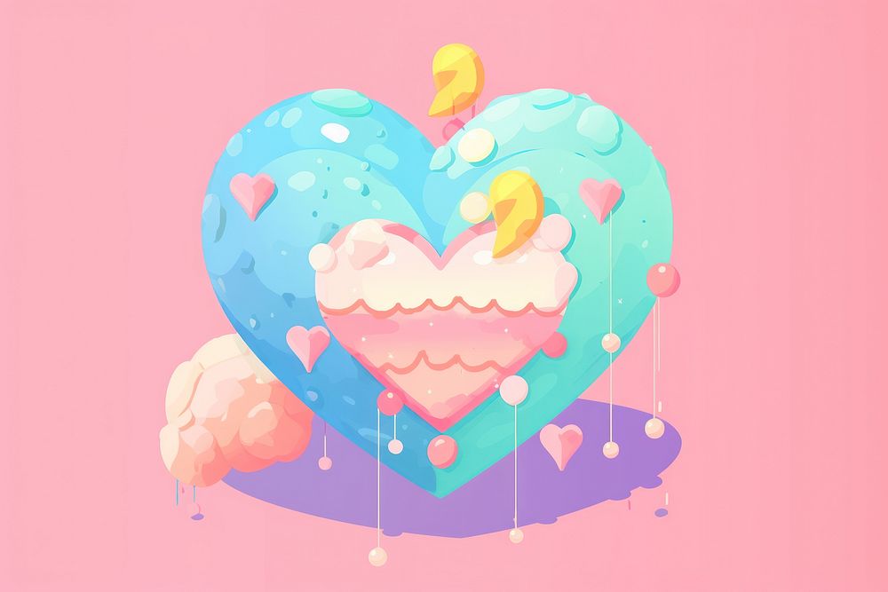 Heart candy representation creativity.