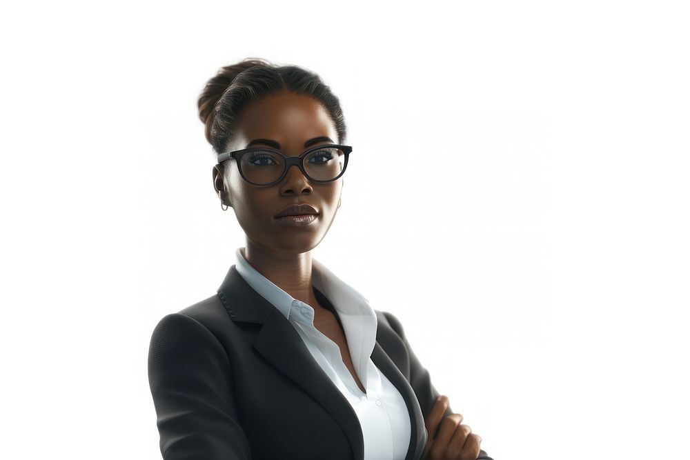 African american businesswoman portrait glasses adult.