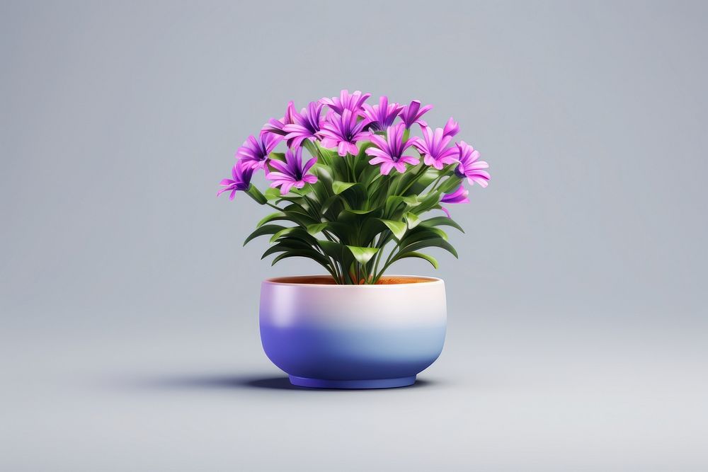 Flower pot purple plant vase.