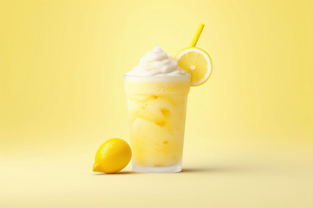 Frozen lemonade dessert fruit drink.