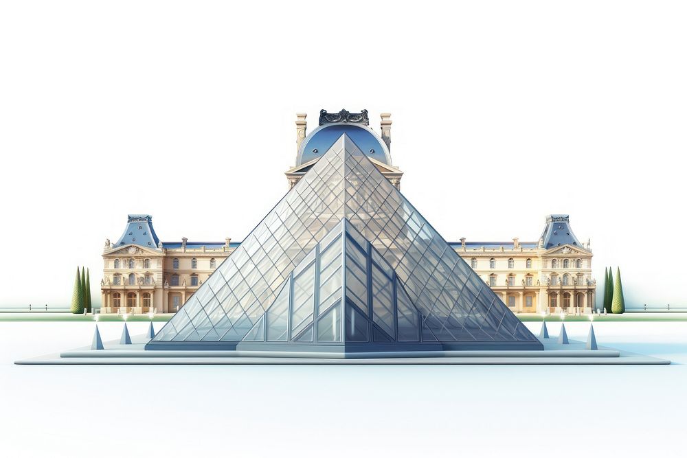 Pyramid du louvre architecture building landmark.