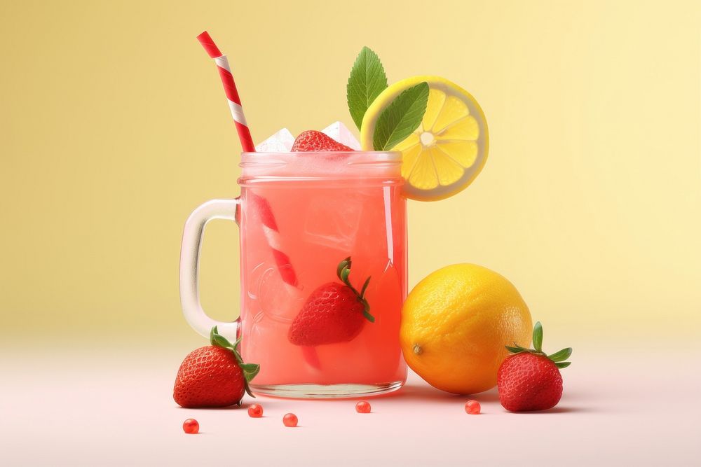 Strawberry lemonade fruit drink plant.