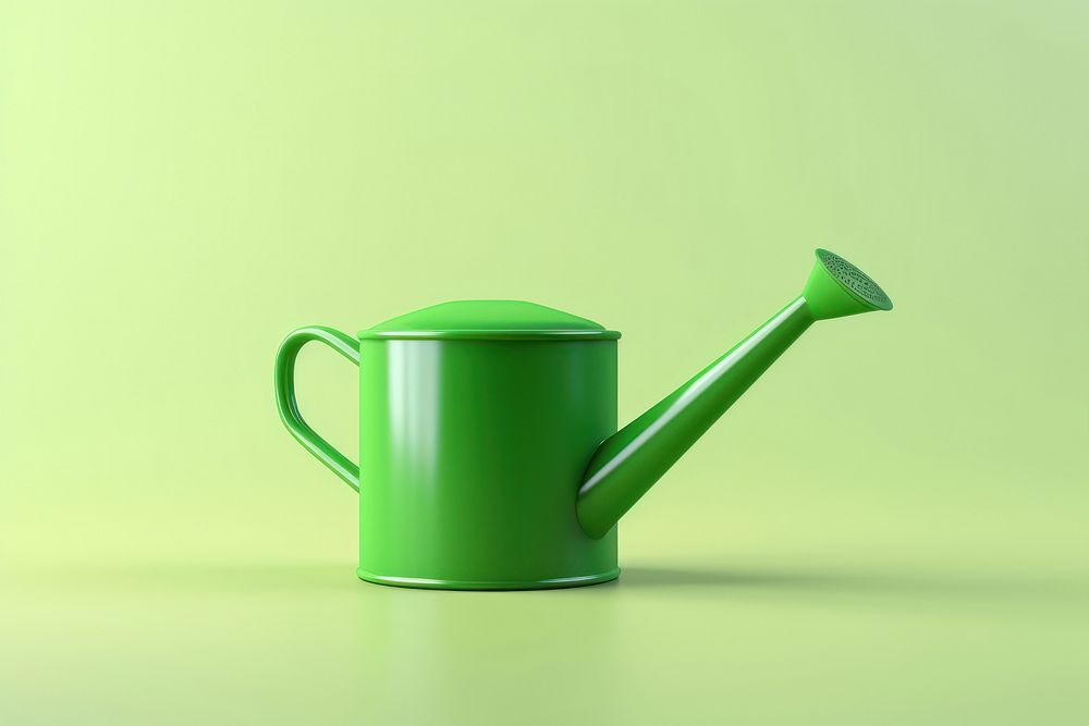 Watering can green cup refreshment.