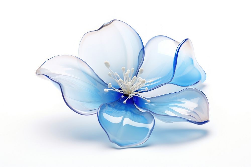 Blue flower jewelry petal plant.