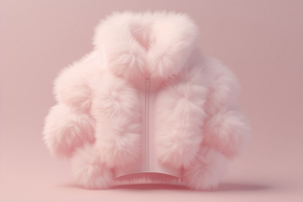 Winter jacket pink fur.