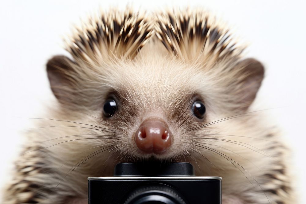 Selfie hedgehog porcupine mammal animal.
