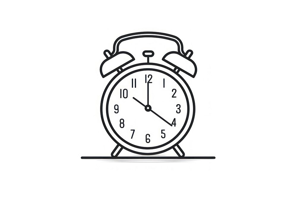 Alarm line logo icon clock accuracy deadline.