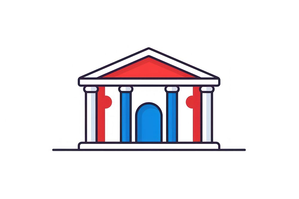 Banking line logo icon art architecture illustrated.
