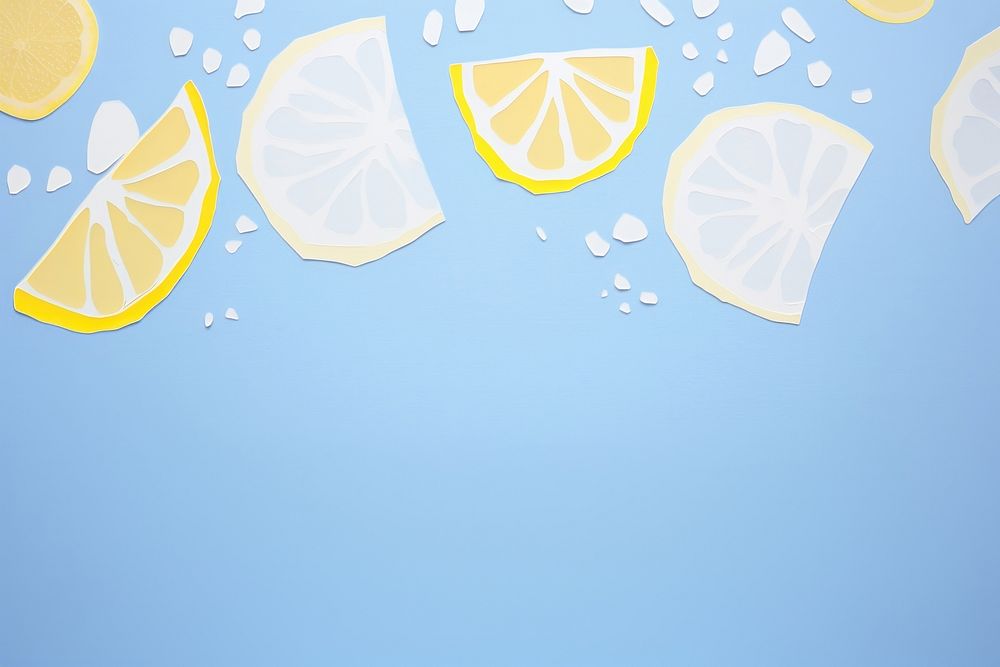 Ice with lemon border backgrounds fruit food.