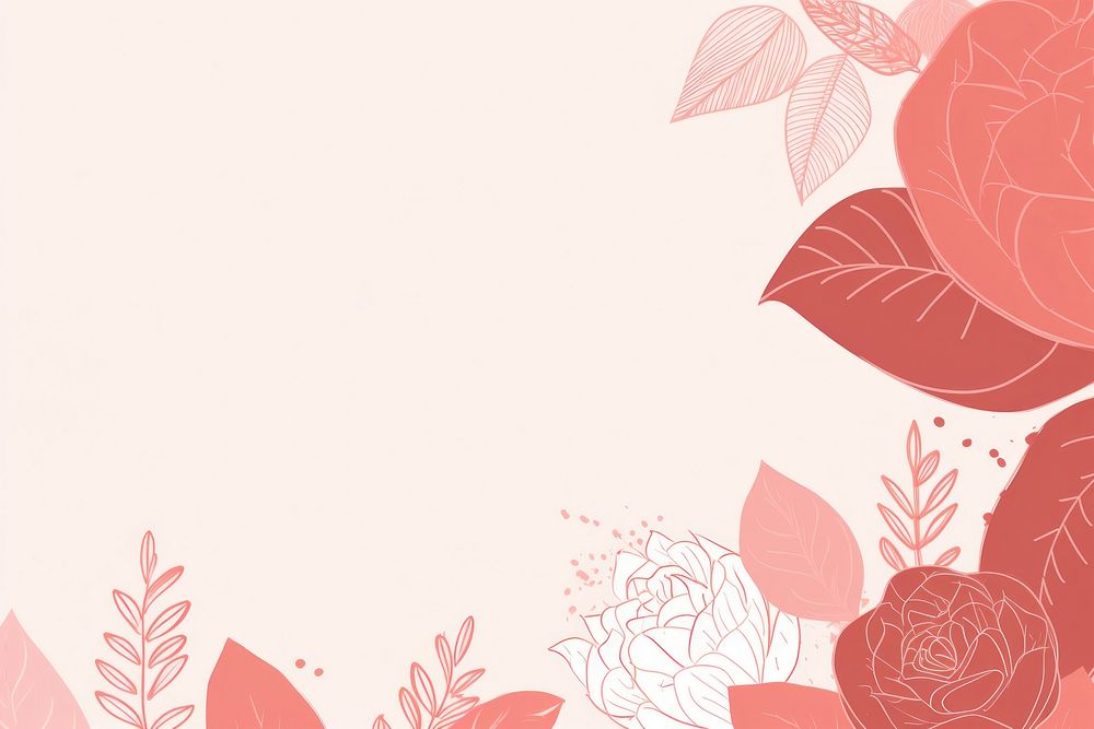 Rose and leaf border backgrounds abstract pattern.
