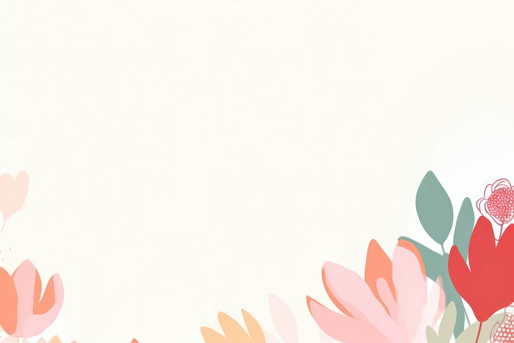 Spring flowers border backgrounds abstract pattern.