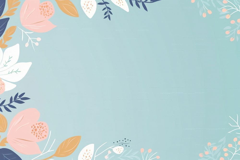 Spring flowers border backgrounds pattern graphics.