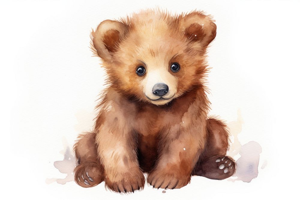 Baby bear fluffy mammal animal creativity.