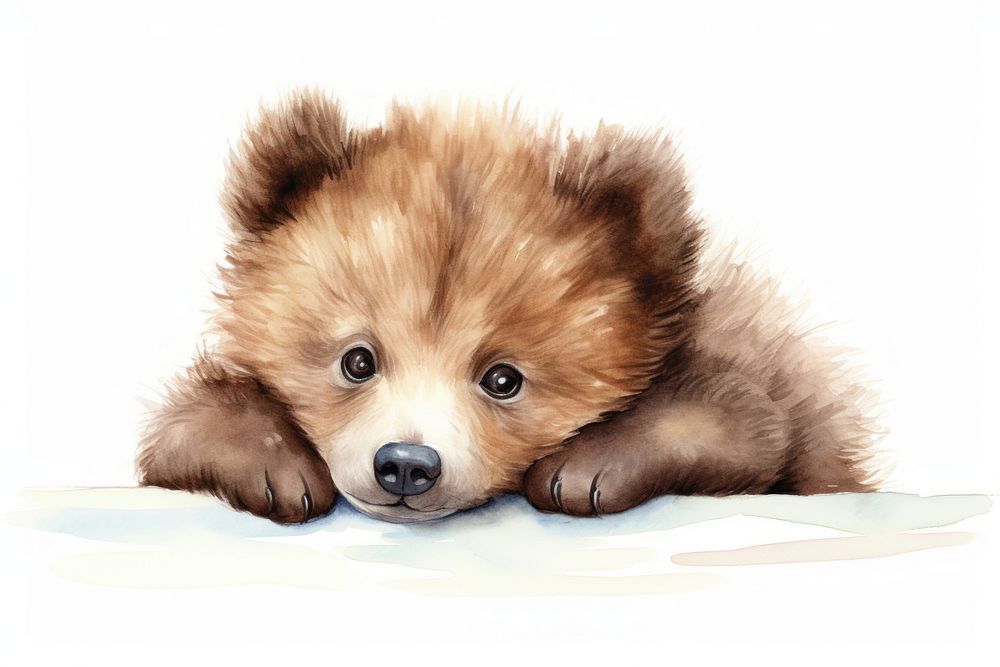 Baby bear fluffy mammal animal puppy.