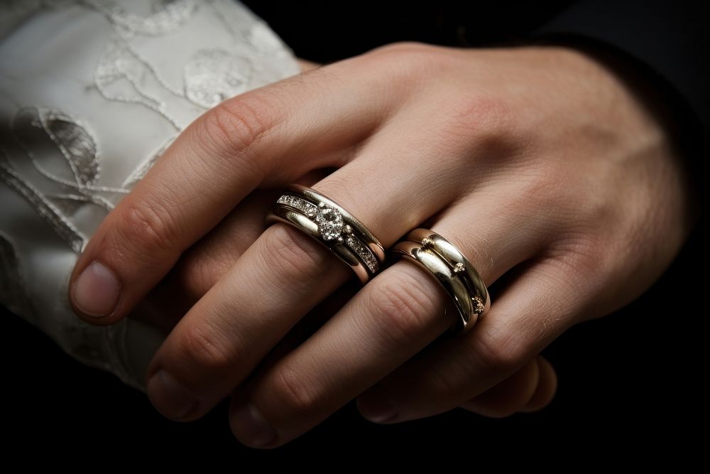 Rings hand jewelry wedding.