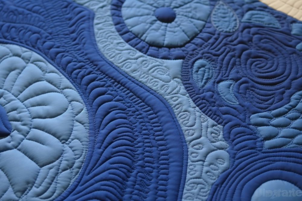 Blue sea quilting backgrounds creativity.