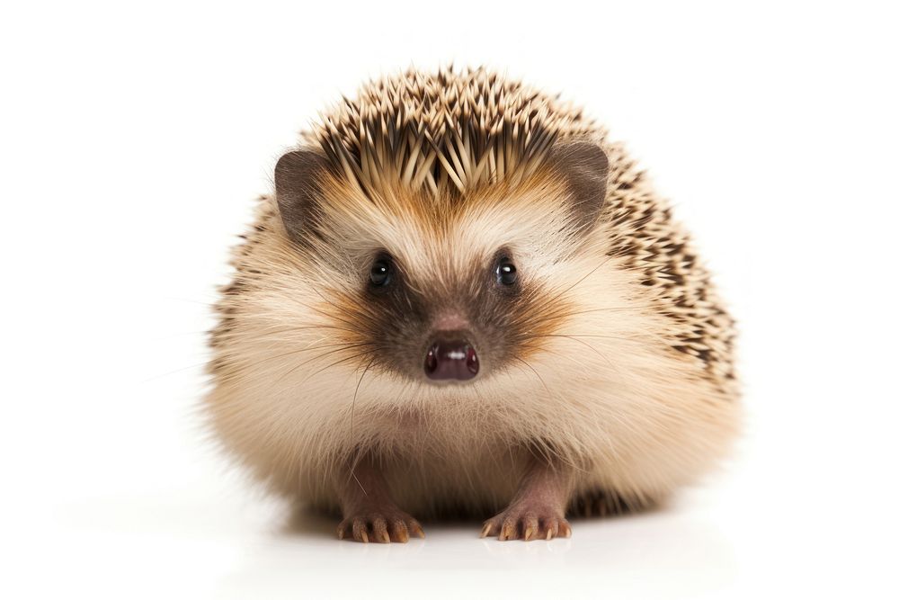 Hedgehog looking confused porcupine animal mammal.