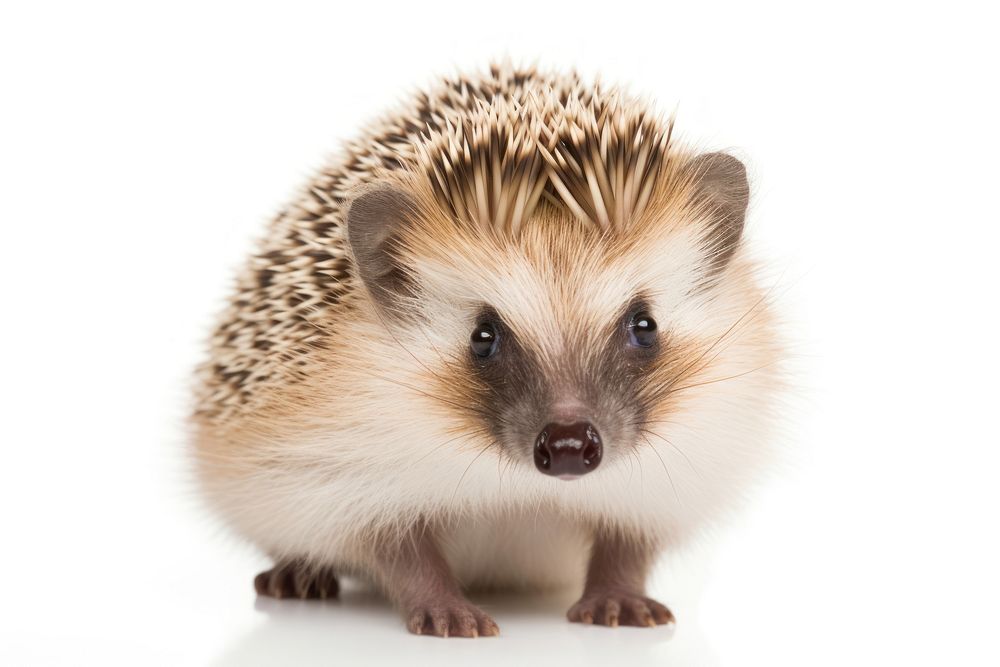 Hedgehog looking confused porcupine animal mammal.