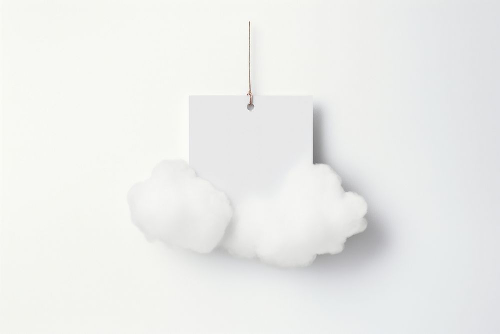 Price tag paper label cloud shape white white background weaponry.
