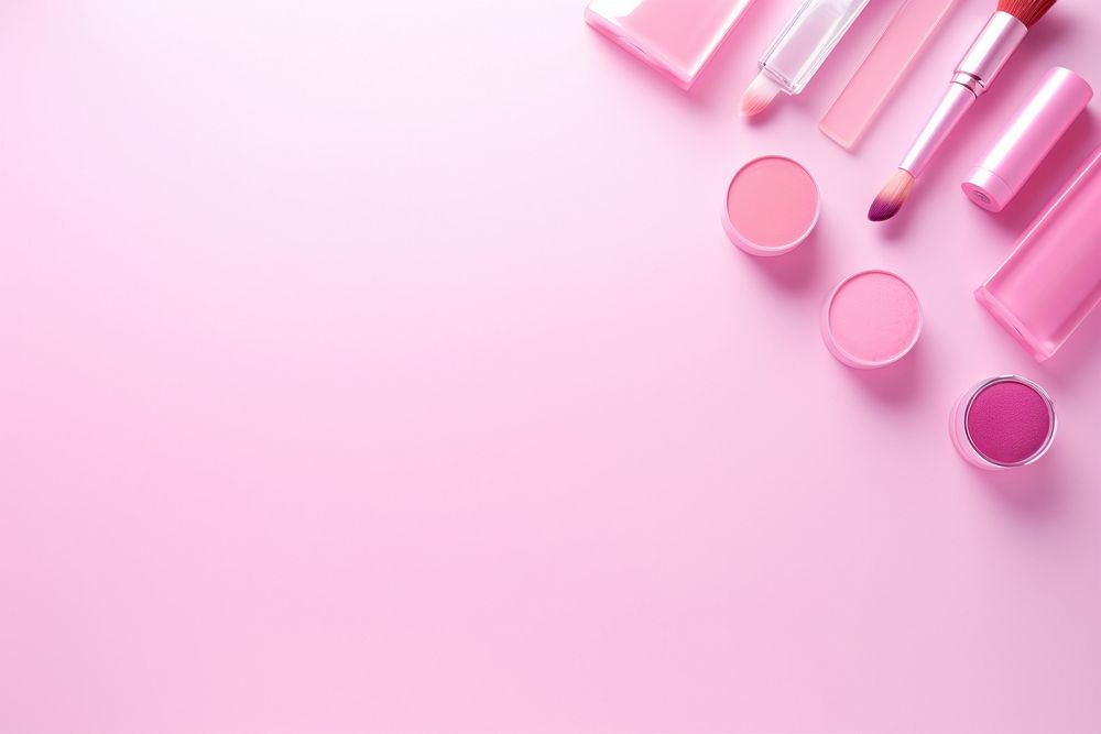 Pink cosmeticd corection colour cosmetics lipstick variation.