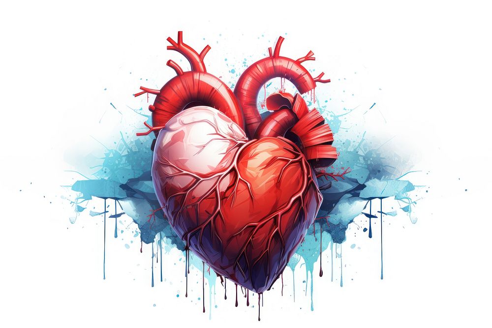 Broken heart creativity cartoon symbol.