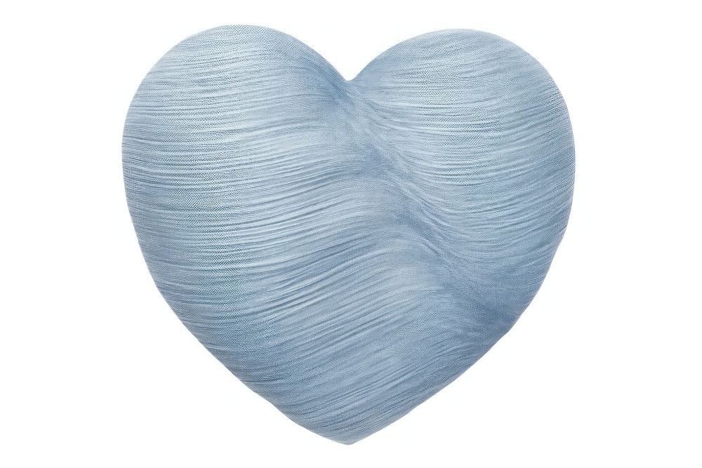 Drawing heart blue pattern cushion.
