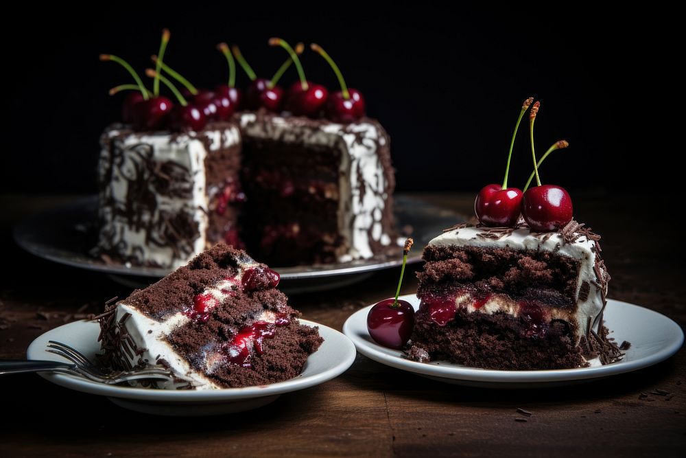 Black Forest Cake cherry cake dessert.