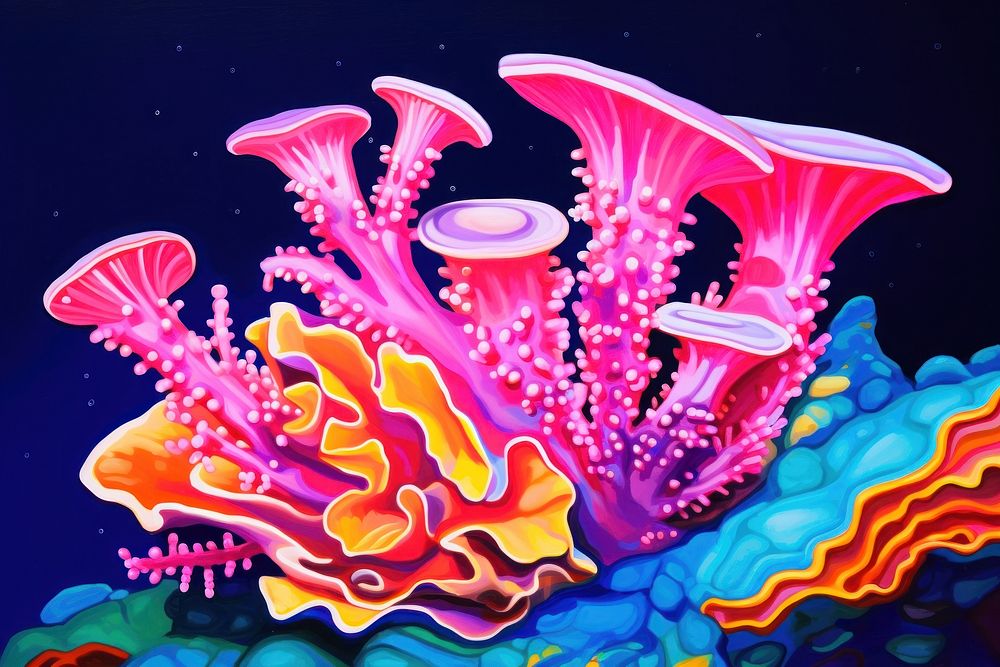 Coral pattern marine purple.