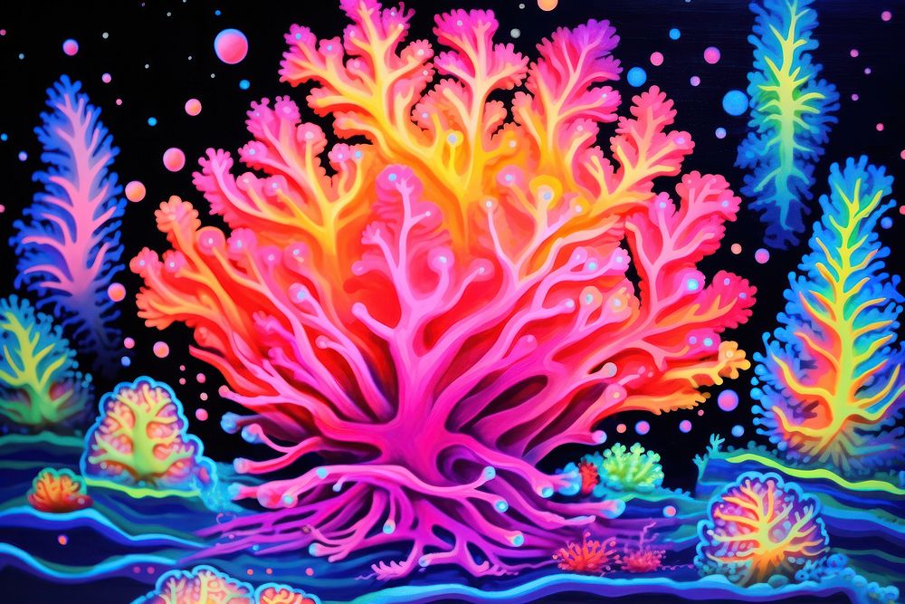 Coral painting outdoors pattern.