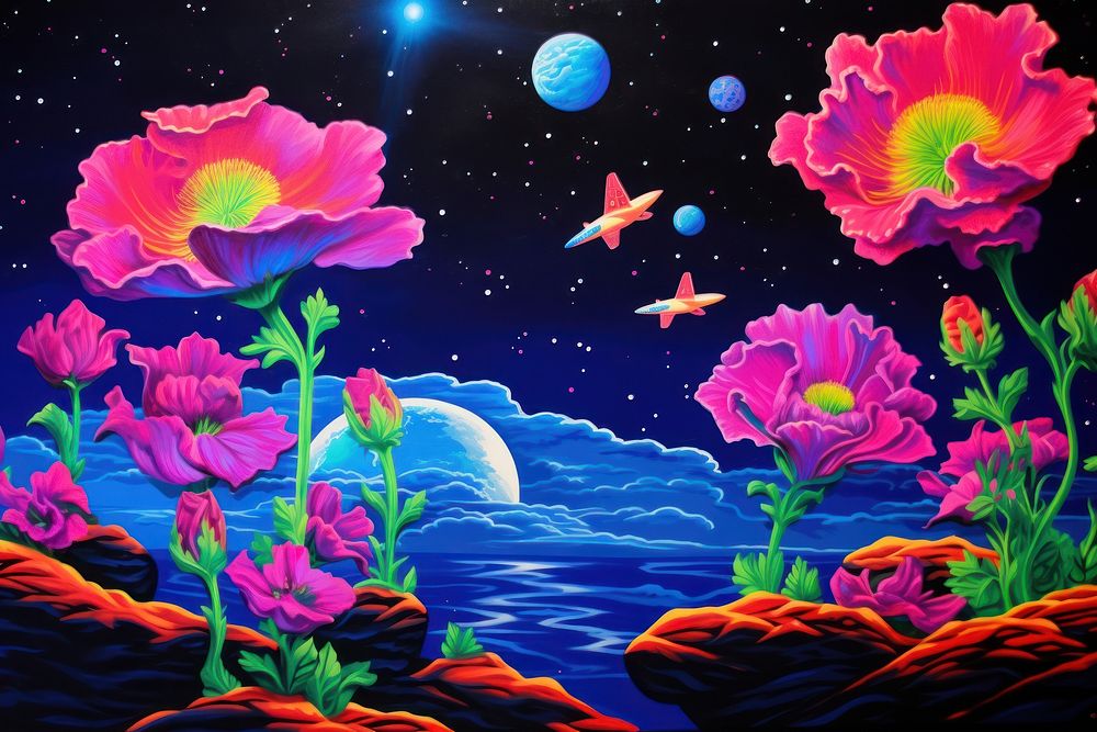 Cosmos painting astronomy outdoors.