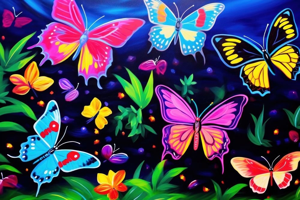 Butterfly purple backgrounds painting.