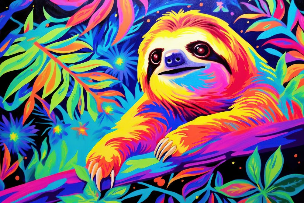 Sloth painting pattern animal.