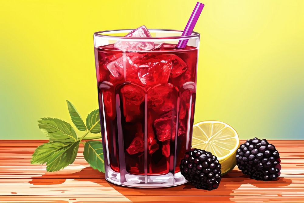 Blackberry juice no text fruit cocktail.