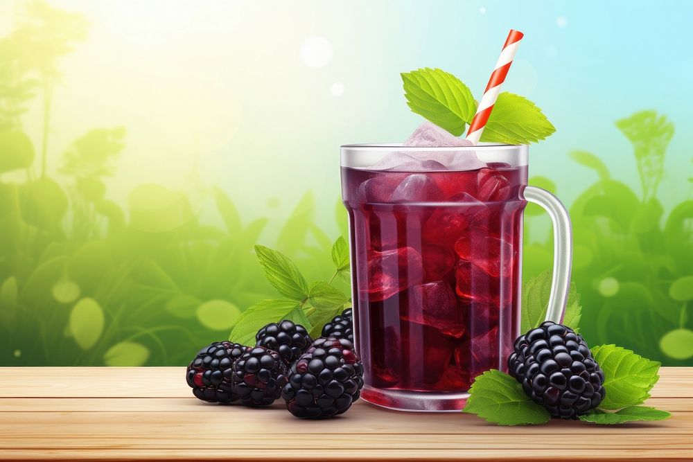 Blackberry juice no text fruit plant.