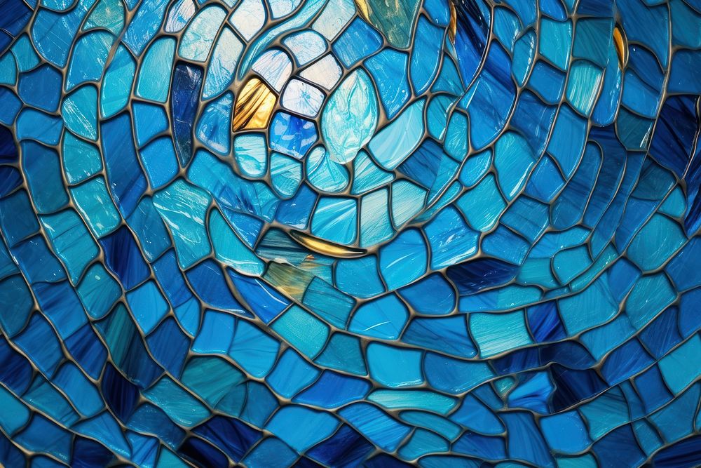 Blue sea mosaic art backgrounds.