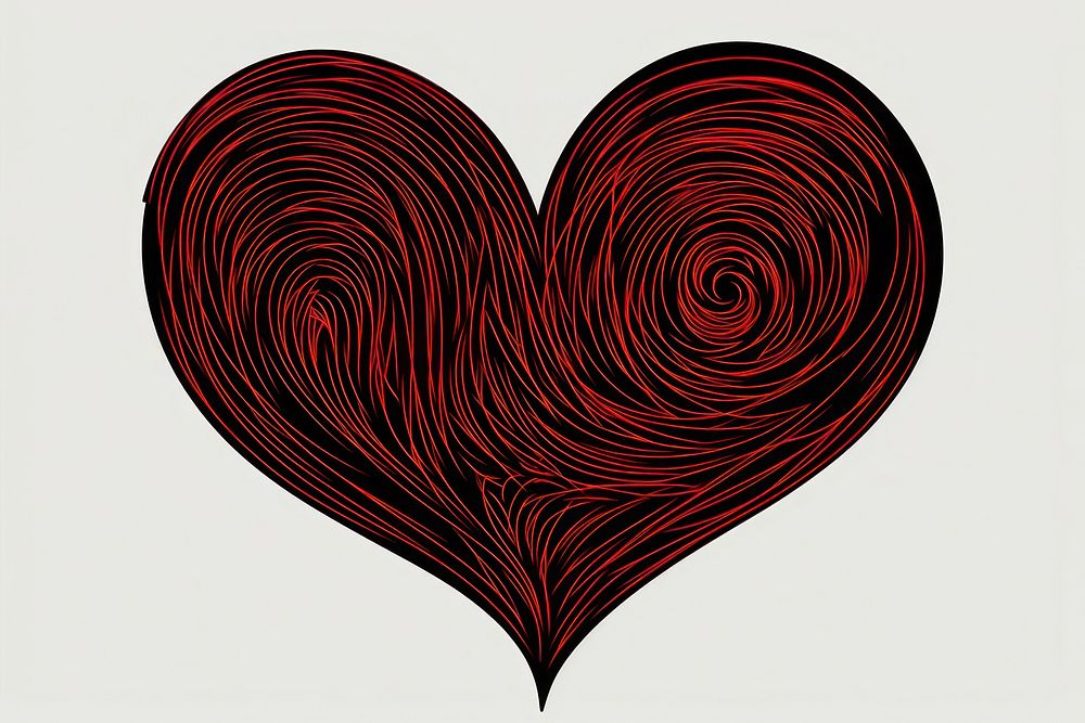 Continuous line drawing heart backgrounds creativity concentric.