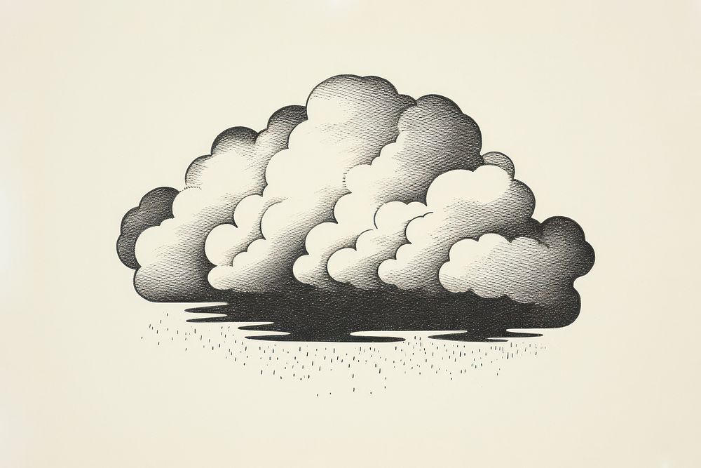 Cloud drawing sketch art.