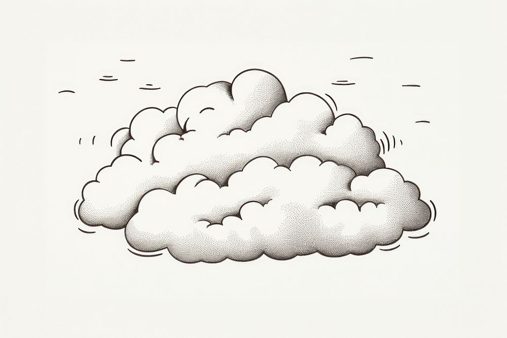 Cloud backgrounds drawing sketch.