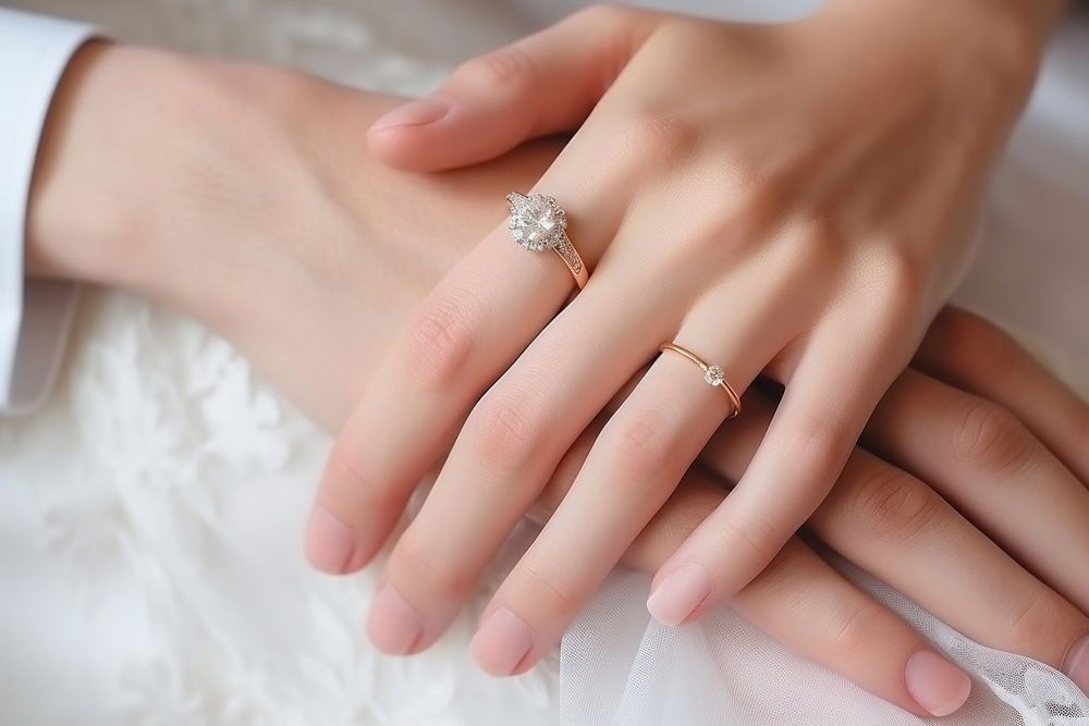 Rings diamond hand gemstone.