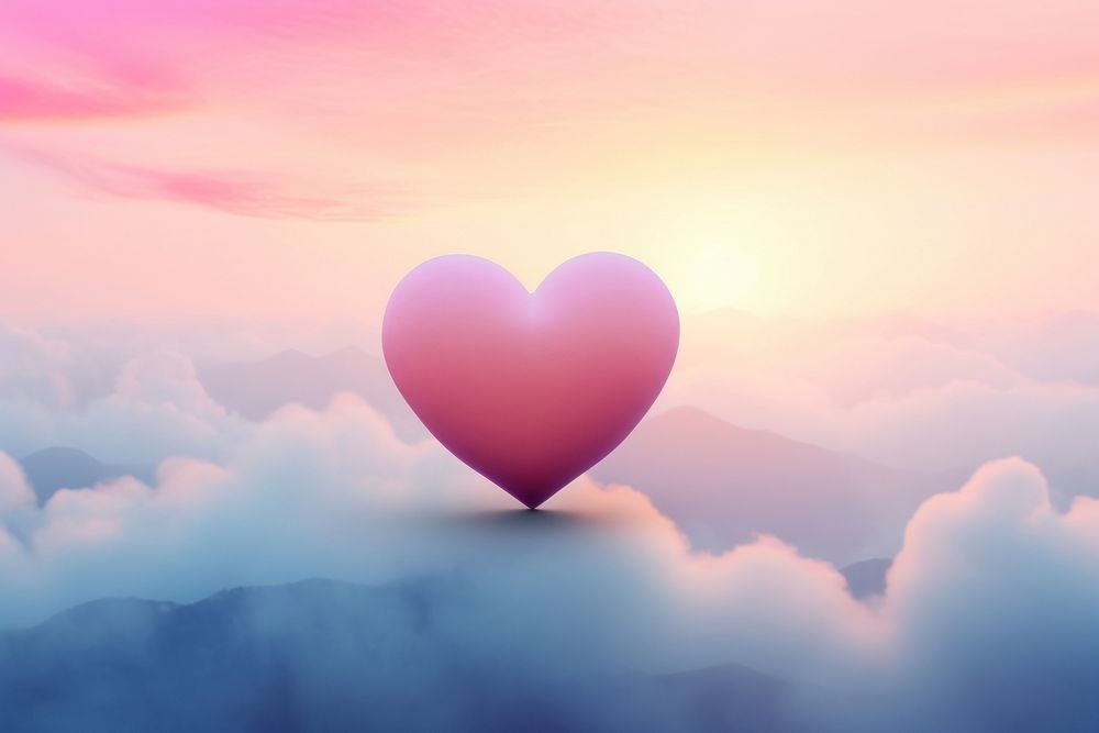 Hug heart tranquility backgrounds cloudscape.