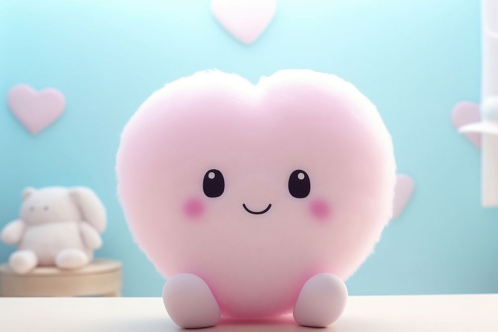 Hug heart cute toy anthropomorphic.