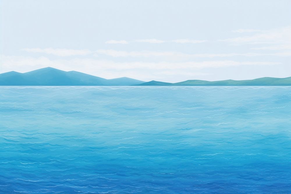 Blue sea landscape backgrounds outdoors.