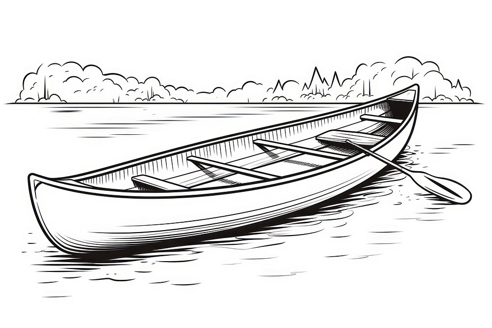 Canoe boat vehicle rowboat transportation.