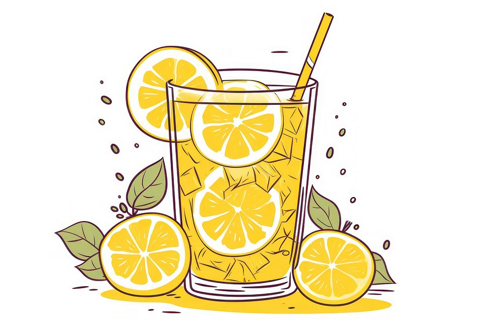 Glass of lemonade fruit drink plant.