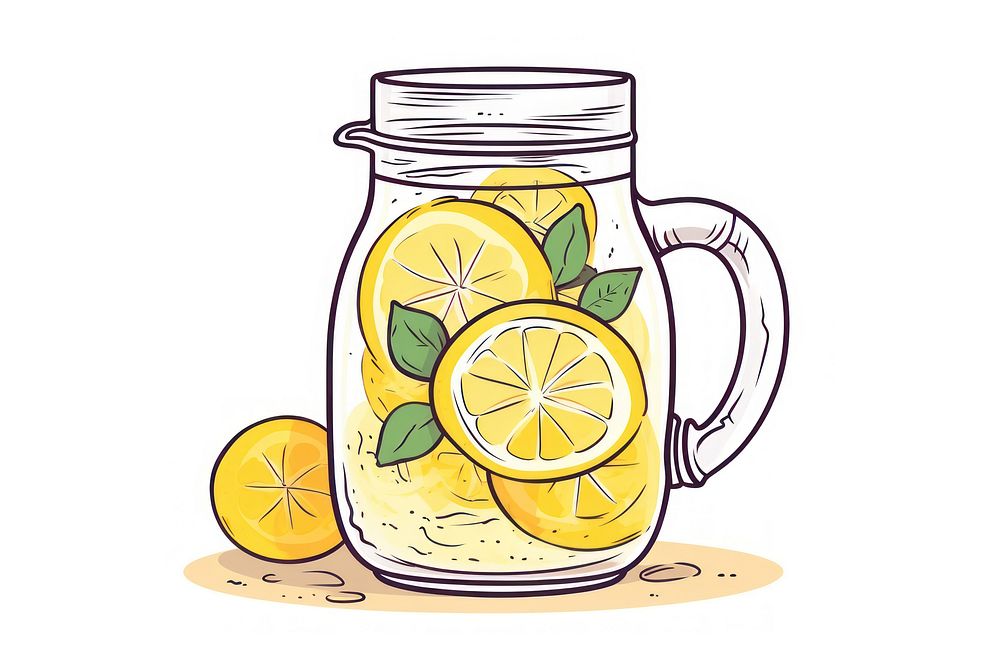 Jug of lemonade bottle fruit drink.
