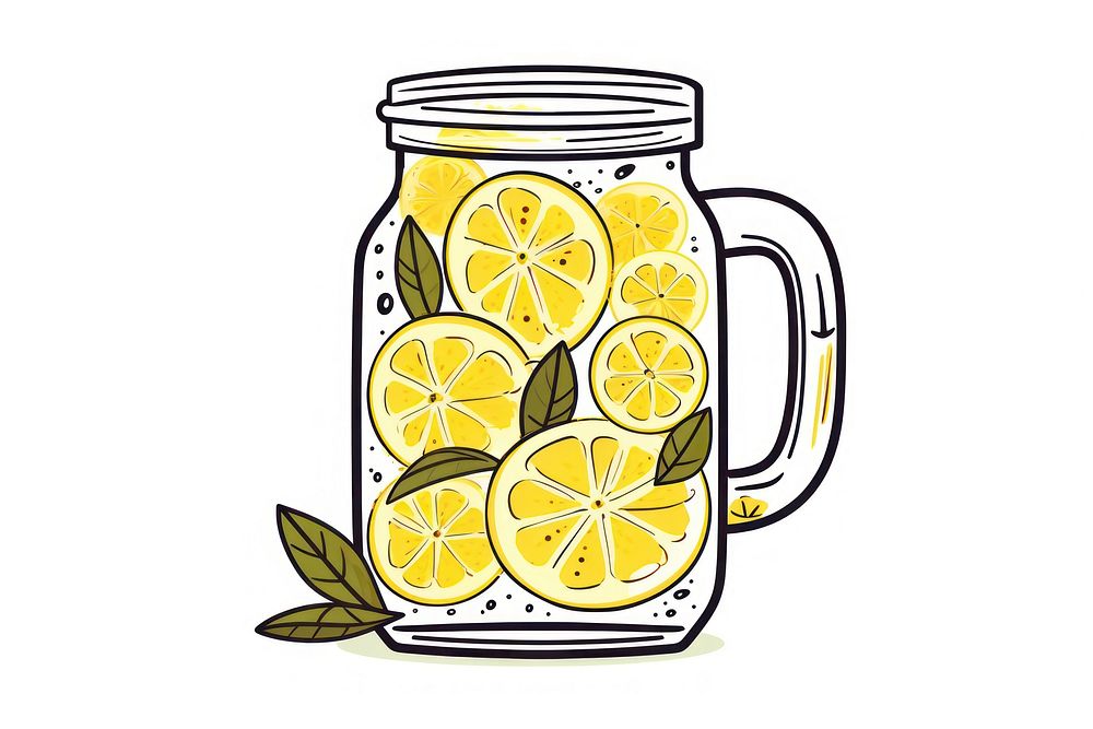 Jug of lemonade fruit drink plant.