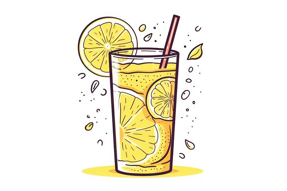 Lemonade on table drink fruit juice.